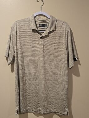 Oakley Men's Gray Heathered Performance Polo
